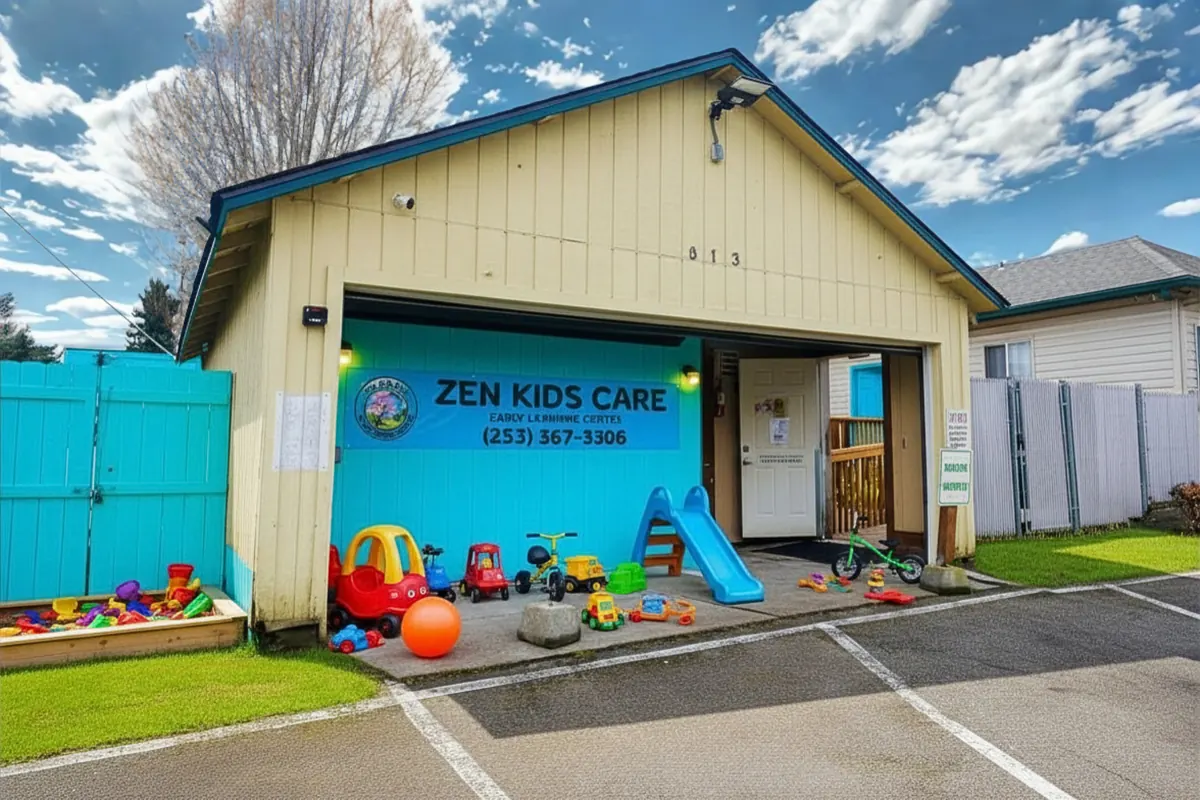 Zen Kids Care Auburn childcare center exterior at 813 F St SE